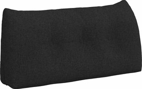 vidaXL Μαξιλάρι Πλάτης Μαύρο 100 x 24 x 50 εκ ύφασμα