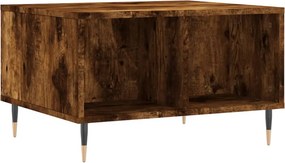 vidaXL Τραπεζάκι Σαλονιού Καπνιστή Δρυς 60x50x36,5εκ. Επεξεργασμ. Ξύλο