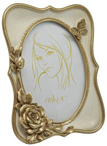 Κορνίζα Με Ανάγλυφες Λεπτομέρειες Χρυσό Polyester 10x15cm ANKOR