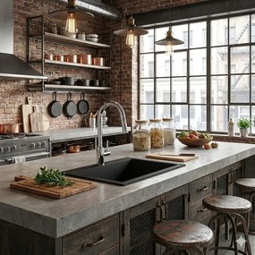 Sanitec Ultra Granite 815 (70x50) - Γρανιτένιος νεροχύτης - Pietra