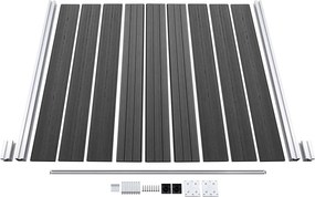 vidaXL Σετ Πάνελ Περίφραξης Μαύρο 526 x 186 εκ. από WPC