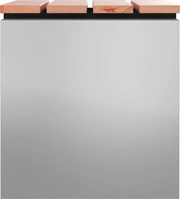vidaXL Παγκάκι κήπου Ασημί 40 x 40 x 43 cm Γαλβανισμένος χάλυβας