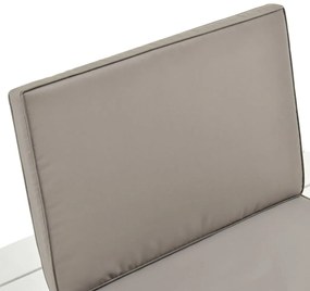 vidaXL Καρέκλα Κήπου Λευκή Πλαστική με Μαξιλάρι