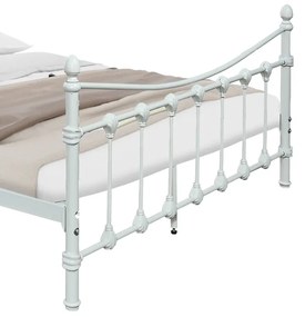 Κρεβάτι Beowulf pakoworld λευκό μεταλλικό 150x200x102εκ
