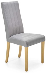60-22530 DIEGO 3 chair, color: quilted velvet Stripes - MONOLITH 85 DIOMMI V-PL-N-DIEGO_3-D.MIODOWY-MONOLITH85, 1 Τεμάχιο