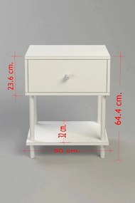 Κομοδίνο Ανθρακί LIFLILO 50x32x64.4