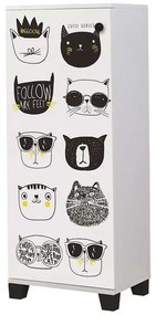 Παπουτσοθήκη Filinta Cats 869VEL6508 50x38x127cm Multi Πλαστικό,Μοριοσανίδα