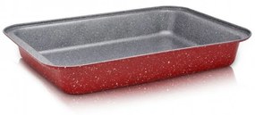 Ταψί ψησίματος Oliver Voltz OV51222RS39, 39,5 cm, φινίρισμα μαρμάρου, ορθογώνιο, κόκκινο
