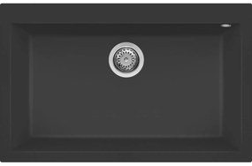 Νεροχύτης κουζίνας QUADRA 130 Nero 40 ELLECI 79x50cm - LGQ13040