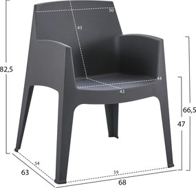 ΣΕΤ ΣΑΛΟΝΙ ΕΞ.ΧΩΡΟΥ 4ΤΜΧ SLEEK HM21268.10 ΓΚΡΙ ΠΟΛΥΠΡΟΠΥΛΕΝΙΟ