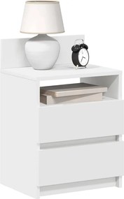 vidaXL Κομοδίνα 2 τεμ. με 2 Συρτάρια Λευκά 40x33x60 εκ.