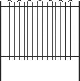 vidaXL Φράχτης Καμάρας με Άκρες Dronten Μαύρο 200 x 200 cm