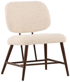 Καρέκλα Dallas 3245, Άσπρο, Σκούρο καφέ, 84x58x62cm, Ταπισερί, Μεταλλικά | Epipla1.gr