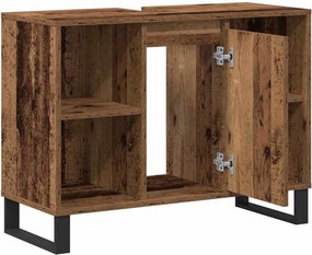 vidaXL Ντουλάπι Μπάνιου Παλιό Ξύλο 80 x 33 x 60 εκ Επεξεργασμένο Ξύλο