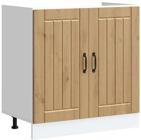 vidaXL Ντουλάπι βάσης νεροχύτη "Lucca" Artisan Oak Engineered Wood