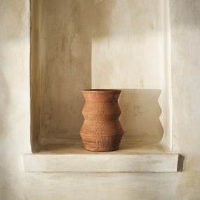 Βάζο Πήλινο Ozma 162 15x25cm Terra Gofis Home Πηλός