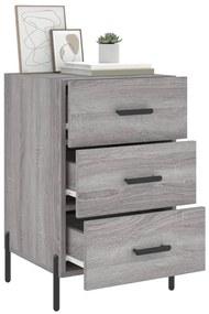 vidaXL Κομοδίνο Γκρι Sonoma 40 x 40 x 66 εκ. από Επεξεργασμένο Ξύλο