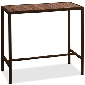Τραπέζι Μπαρ Με Ξύλο 223905 116x50x106cm Natural-Brown