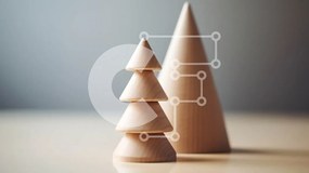 Intra Συλλεκτικό Ξύλινο Παζλ Plywood  4mm - Ξύλινες πυραμίδες στοιβαγμένες η μία πάνω στην άλλη Σε Ξύλινο Κουτί - Διαστάσεις: 10x10 cm – 25 κομμάτια
