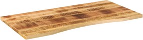 vidaXL Επιφάνεια Γραφείου Καμπύλη 120x60x2,5 εκ Μασίφ Ακατ. Μάνγκο