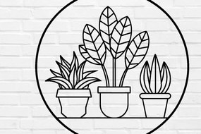 Intra απο ξύλο plywood 3mm-4mm πάχος – Αρχείο κοπής με λέιζερ τέχνης τοίχου φυτών Δίασταση 40x30 cm INTRAFABR-100954245