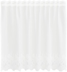 vidaXL Κουρτίνα Δαντέλας με κουρτίνες Floral Λευκό 150 x 100 cm Πολυεστέρας