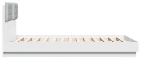 Πλαίσιο Κρεβατιού με Κεφαλάρι Λευκό 120x200 εκ.Επεξ. Ξύλο - Λευκό