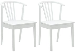 vidaXL Καρέκλα τραπεζαρίας 2 pcs Λευκό Καθαρό Καουτσούκ
