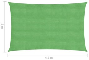 vidaXL Πανί Σκίασης Ανοιχτό Πράσινο 2 x 4,5 μ. από HDPE 160 γρ./μ²