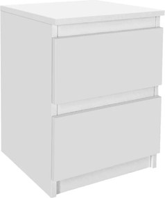 Κομοδίνο Breve Megapap χρώμα λευκό 39,8x41,8x55εκ.