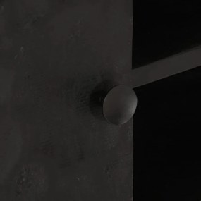 vidaXL Έπιπλο Τηλεόρασης Μαύρο 110x30x40εκ.Μασίφ Ξύλο Μάνγκο &amp; Σίδηρος