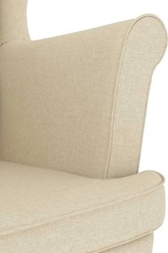 vidaXL πολυθρόνα Cream 74x84x100 cm Ύφασμα