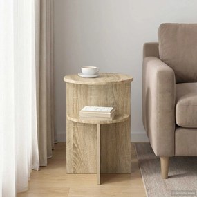 vidaXL Τραπεζάκι Πλευράς Sonoma Δρυς Ø 39,5 x 55 εκ.