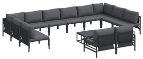 vidaXL Σετ Καναπέ Κήπου 13 pcs Ανθρακί Ατσάλι