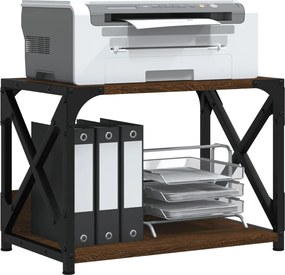 vidaXL Βάση Εκτυπωτή 2 Επιπέδων Καφέ Δρυς 44x26x31,5 εκ Επεξ. Ξύλο
