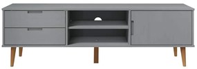 vidaXL Έπιπλο Τηλεόρασης MOLDE Γκρι 158x40x49 εκ. Μασίφ Ξύλο Πεύκου