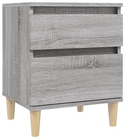 vidaXL Κομοδίνα 2 Τεμ. Γκρι Sonoma 40x35x50 εκ.