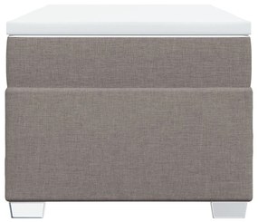 Κρεβάτι Boxspring με Στρώμα Taupe 90x200 εκ. Υφασμάτινο - Μπεζ-Γκρι