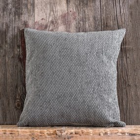 Μαξιλαροθήκη Διακοσμητική Maroccan Grey Ρυθμός 40Χ40 Chenille-Πολυέστερ