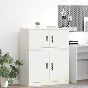 vidaXL Ντουλάπι αποθήκευσης Λευκός 90 x 40 x 40 εκ Ατσάλι