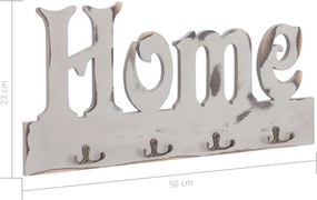 vidaXL Κρεμάστρα Τοίχου «HOME» 50 x 23 εκ.