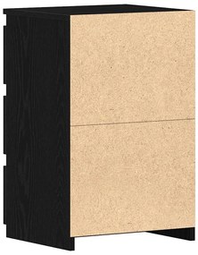 vidaXL Κομοδίνο Μαύρη δρυς 40 x 35 x 62.5 εκ. Επεξεργασμένο ξύλο
