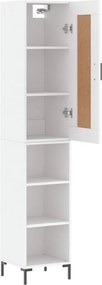 vidaXL Ντουλάπι Λευκό 34,5 x 34 x 180 εκ. από Επεξεργασμένο Ξύλο