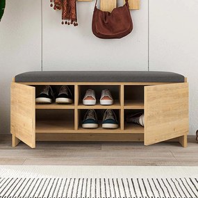 Παπουτσοθήκη Zulla Megapap χρώμα sapphire oak 110x37x43εκ.