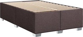 vidaXL Κρεβάτι Boxspring με Στρώμα Σκούρο Καφέ 120x190 εκ Υφασμάτινο