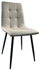 Καρέκλα Τραπεζαρίας ArteLibre YUCATAN Μπεζ/Μαύρο PU/Μέταλλο 44x55x86cm