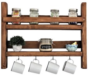 Ραφιέρα τοίχου Drigo καρυδί 45x10x34εκ 45x10x34 εκ.