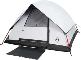 vidaXL Σκηνή Κάμπινγκ 2 Ατόμων Διάβροχη Λευκή Ύφασμα Συσκότισης