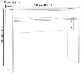 ΤΡΑΠΕΖΙ ΚΟΝΣΟΛΑ ΛΕΥΚΟ 105 X 30 X 80 ΕΚ. ΑΠΟ ΜΟΡΙΟΣΑΝΙΔΑ 808305