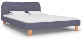vidaXL Σκελετός Κρεβατιού Χωρίς Στρώμα Αν. Γκρι 150x200 εκ. Υφασμάτινο